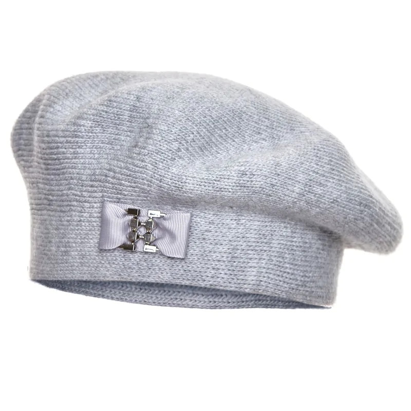 Елегантна дамска барета Tessa в светлосиво